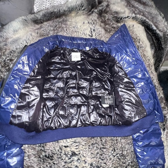 SAM. Starburst Marine Striped Down Jacket, Girls Size16 - Picture 9 of 17